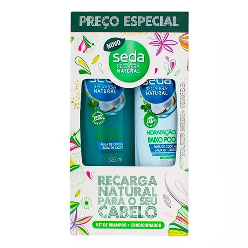 Kit Seda Hidratação Baixo Poo Shampoo + Condiconador 325ml