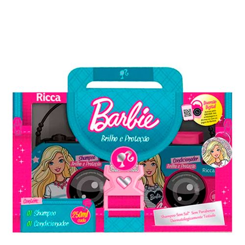 Kit Ricca Barbie Brilho e Proteção Shampoo + Condicionador 250ml Kit Ricca Barbie Brilho e Proteção Shampoo + Condicionador 250ml