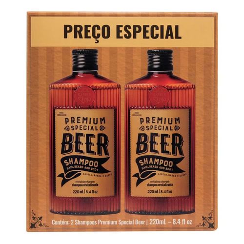 Kit Shampoo QOD Premium Special Beer 220ml 2 Unidades Kit Shampoo QOD Premium Special Beer 220ml 2 Unidades