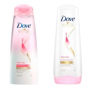 Kit Dove Hidra Liso Shampoo 400ml + Condicionador 400ml