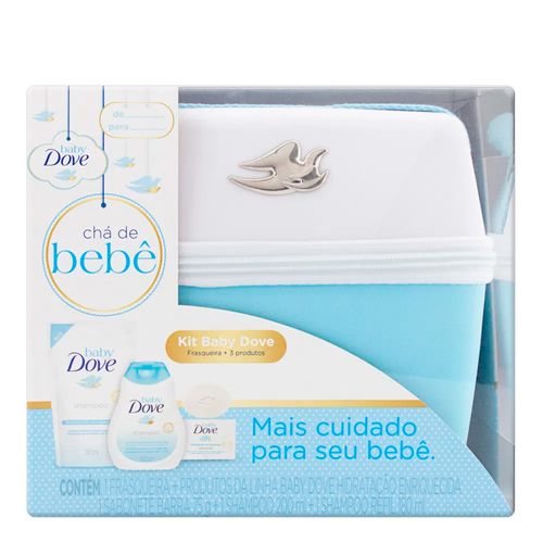 Kit Dove Baby Hidratação Enriquecida Frasqueira Azul + Shampoo + Refil + Sabonete em Barra Kit Dove Baby Hidratação Enriquecida Frasqueira Azul + Shampoo + Refil + Sabonete em Barra