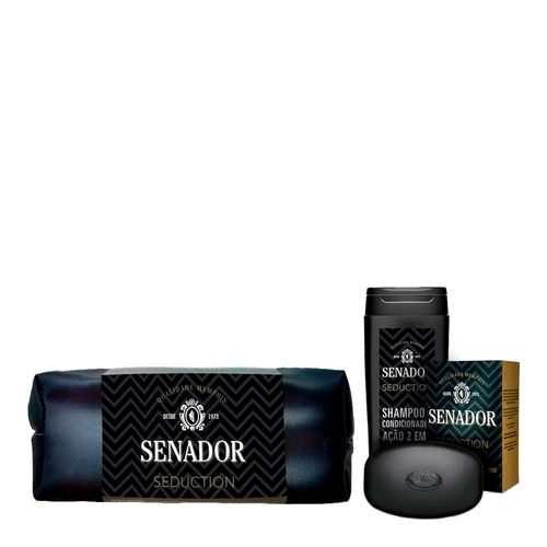 Kit Senador Sabonete 2 Unidades 130g + Shampoo 200ml + Necessaire Kit Senador Sabonete 2 Unidades 130g + Shampoo 200ml + Necessaire