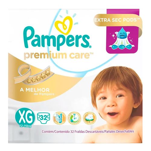 Fralda Descartável Pampers Premium Care Mega XG 32 Unidades Fralda Descartável Pampers Premium Care Mega XG 32 Unidades