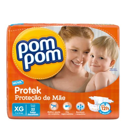 170151---fralda-descartavel-pom-pom-protek-baby-economica-extra-grande-22-unidades 170151---fralda-descartavel-pom-pom-protek-baby-economica-extra-grande-22-unidades