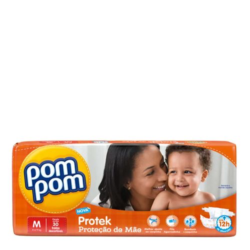 170135---fralda-descartavel-pom-pom-protek-baby-economica-media-30-unidades 170135---fralda-descartavel-pom-pom-protek-baby-economica-media-30-unidades