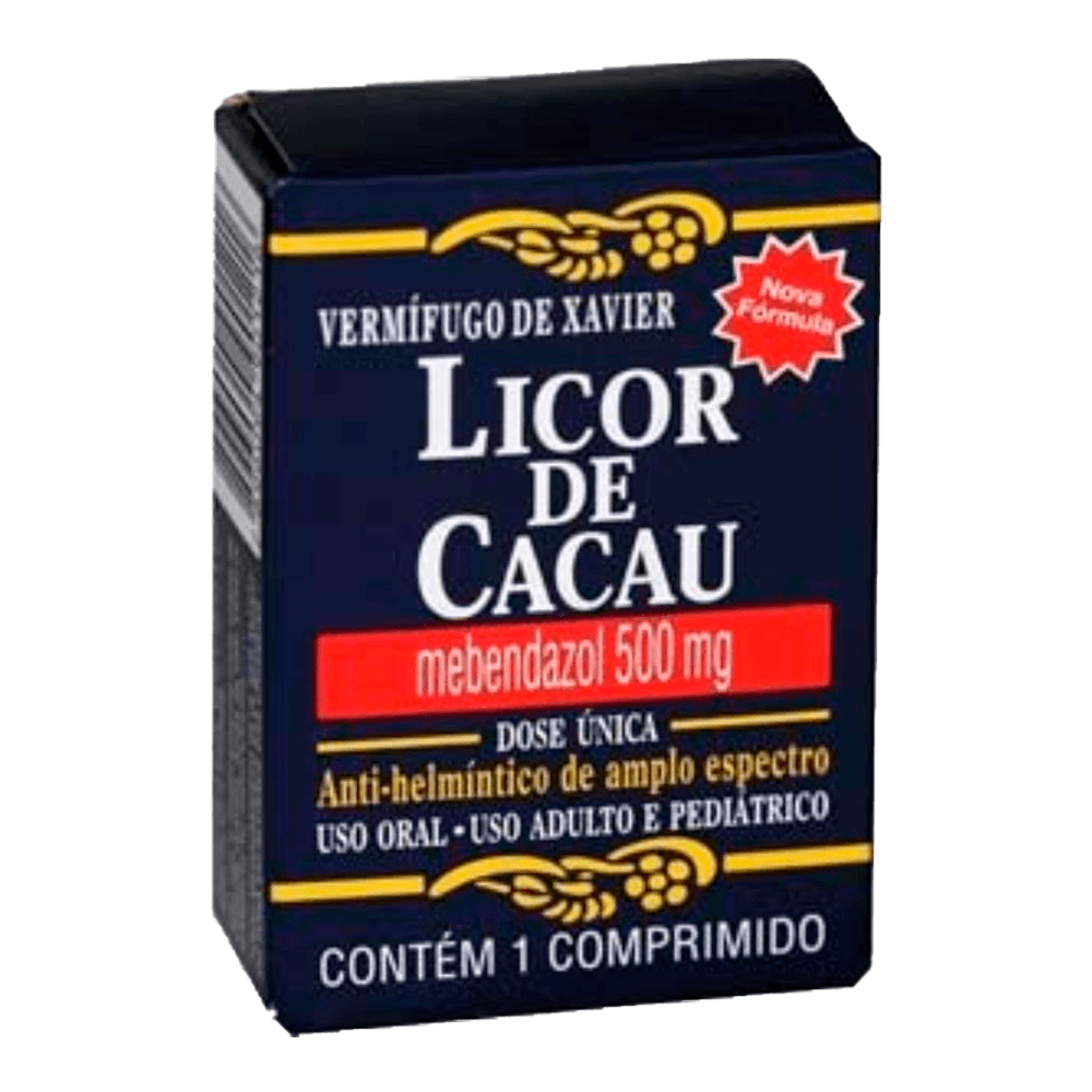 Antiparasitário Licor de Cacau Xavier 500mg 1 Comprimido