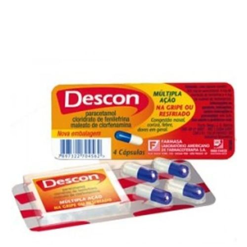 Descon Neo Química 4 Cápsulas Descon Neo Química 4 Cápsulas