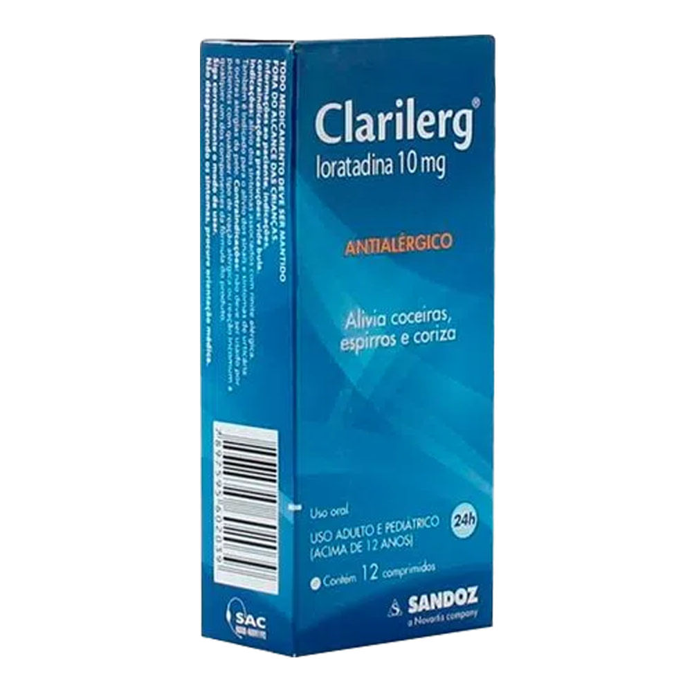 Antialérgico Clarilerg 10mg 12 Comprimidos