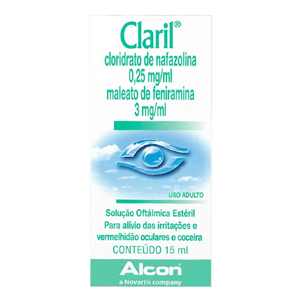Colírio Claril 0,25mg/ml + 3mg/ml 15ml