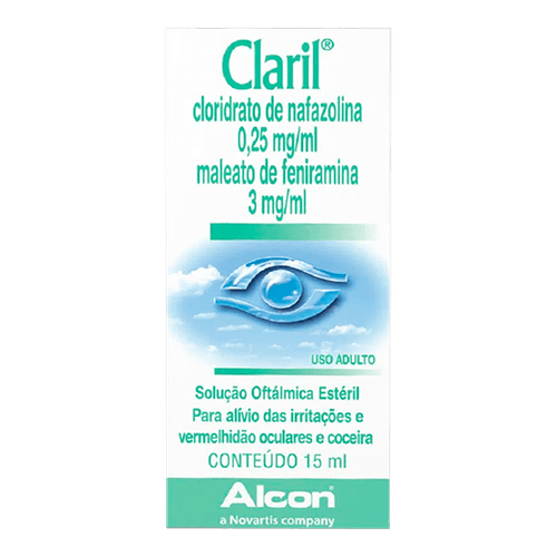Colírio Claril 0,25Mg/Ml + 3Mg/Ml 15Ml