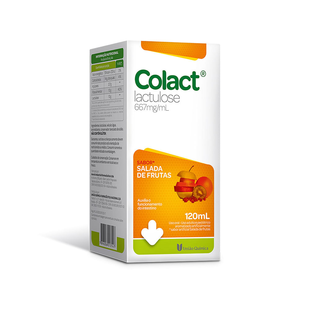Colact 667mg Salada de frutas 120ml - Drogaria Sao Paulo