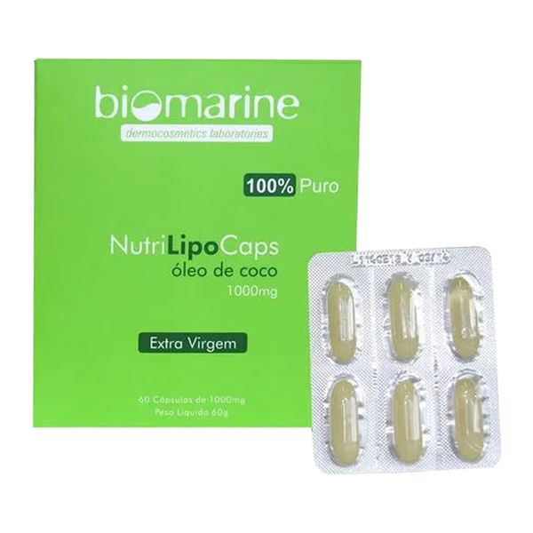 Óleo de Coco 1000mg Biomarine Nutrilipo 60 Cápsulas