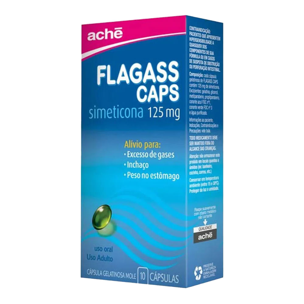 Antigases Flagass 125mg 10 Cápsulas