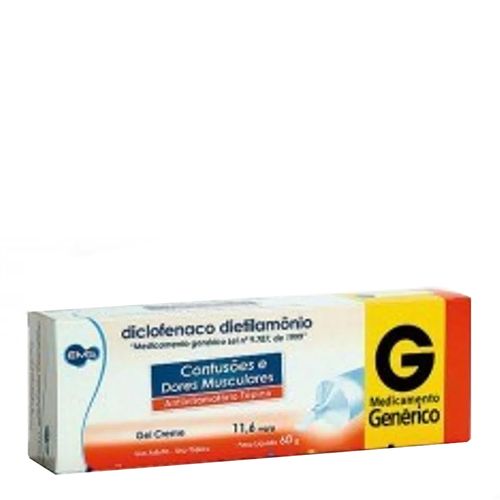 Anti-Inflamatório Diclofenaco Dietilamônio 11,6Mg/G Genérico Ems 60G