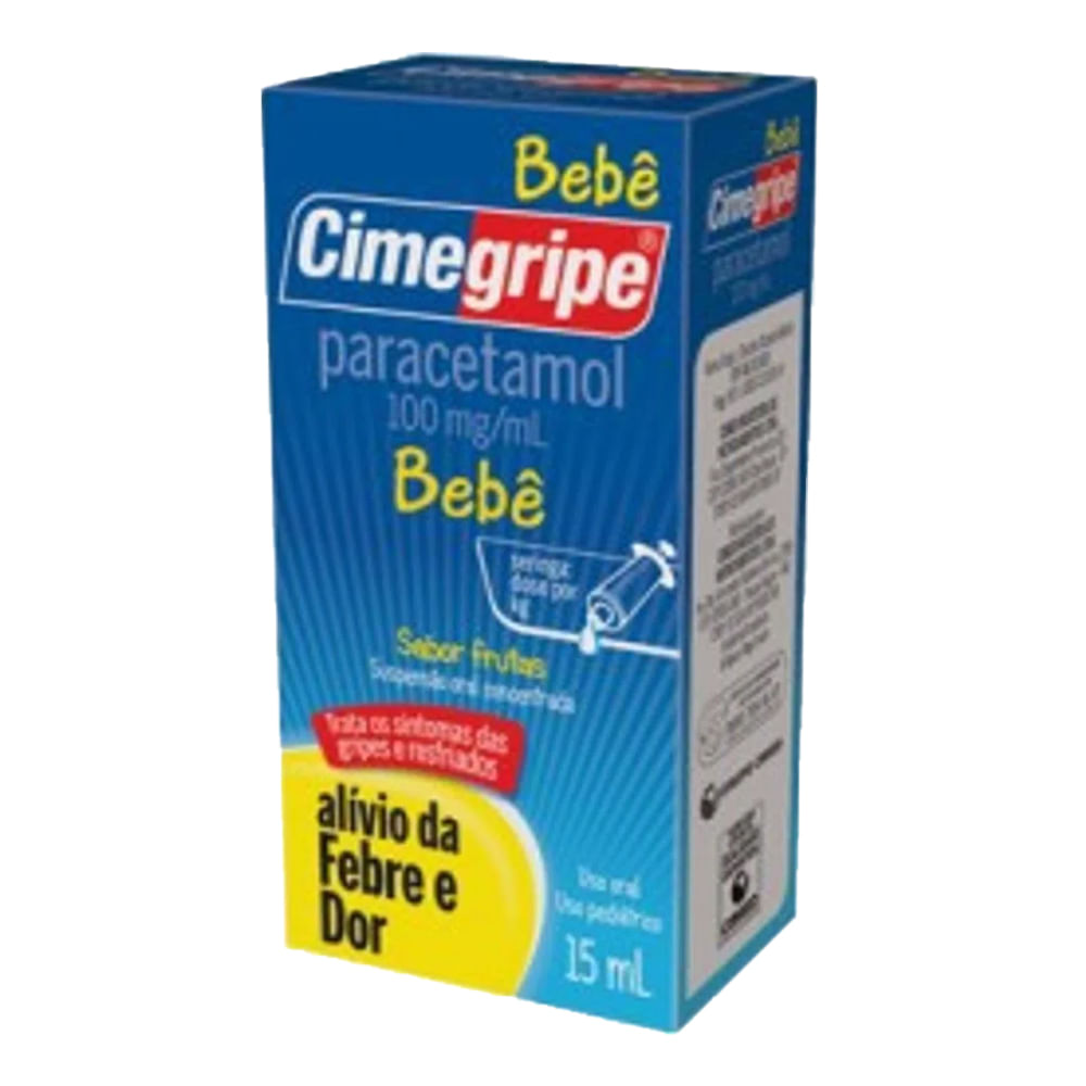 Analgésico, Antitérmico e Antigripal Cimegripe Bebê 100mg/ml 15ml