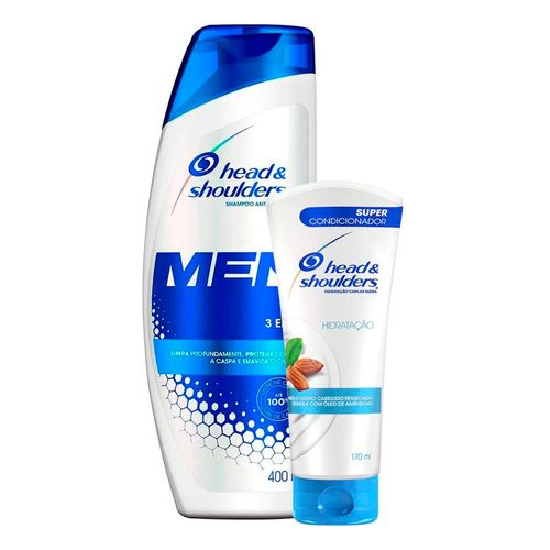 Kit Head&Shoulders Shampoo Cuidados com a Raíz Men 3 Em 1