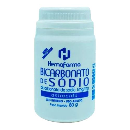 Bicarbonato de Sódio Hemafarma 80g Bicarbonato de Sódio Hemafarma 80g