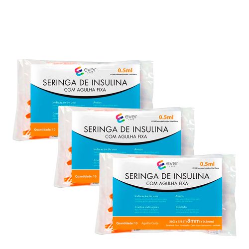 935128476---Kit-Seringa-de-Insulina-Ever-Care-0-5ml-8mm-10-Unidades-3-Pacotes