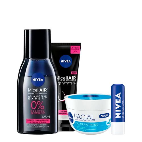935128491---Kit-Micellair-Expert-Agua-Micelar-Bifasica-Nivea-125ml---Sabonete-Facial-em-Gel-125ml---Creme-Facial-Nivea-Nutritivo-100g---Hidratante-Labial-4-8g