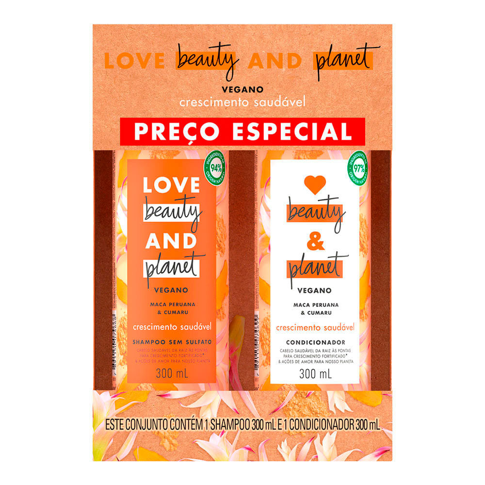 Kit Love Beauty And Planet Maca Peruana & Cumaru Shampoo 300ml +  Condicionador 300ml - Drogaria Sao Paulo