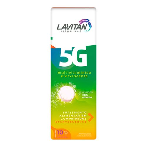 Multivitamínico Lavitan 5G Efervescente Sabor Guaraná Com Cafeína 10 Comprimidos Multivitamínico Lavitan 5G Efervescente Sabor Guaraná Com Cafeína 10 Comprimidos