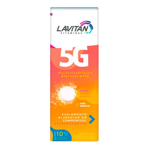 Multivitamínico Lavitan 5G Laranja e Acerola 10 Comprimidos Efervescentes