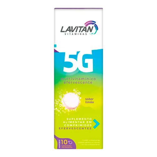 Multivitamínico Lavitan 5G Limão 10 Comprimidos Efervescentes