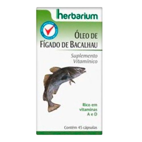Óleo de Fígado de Bacalhau Herbarium 45 Cápsulas Óleo de Fígado de Bacalhau Herbarium 45 Cápsulas