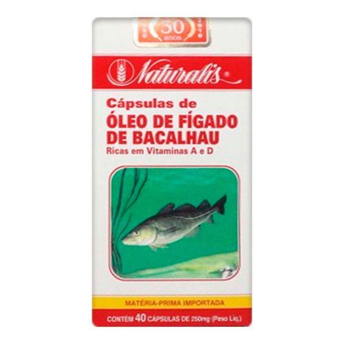 Óleo de Fígado de Bacalhau Naturalis 40 Cápsulas Óleo de Fígado de Bacalhau Naturalis 40 Cápsulas