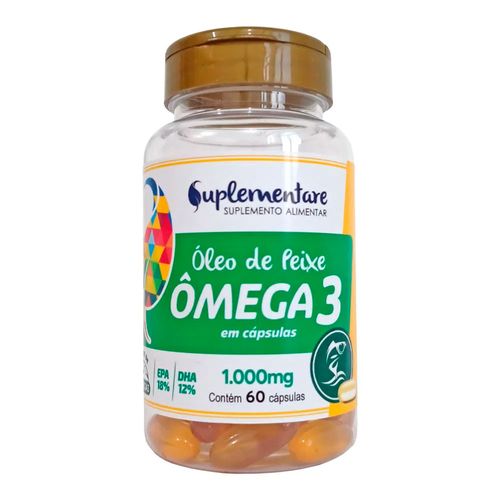 Óleo de Peixe 1000mg Suplementare Ômega 3 60 Cápsulas Óleo de Peixe 1000mg Suplementare Ômega 3 60 Cápsulas