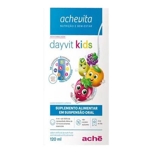 Suplemento Vitamínico DayVit Kids 1+ Suspensão Oral Tutti-Frutti Aché 120ml