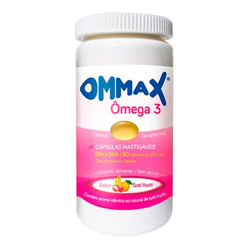Ômega 3 Ommax Tutti-Frutti 90 Cápsulas Ômega 3 Ommax Tutti-Frutti 90 Cápsulas