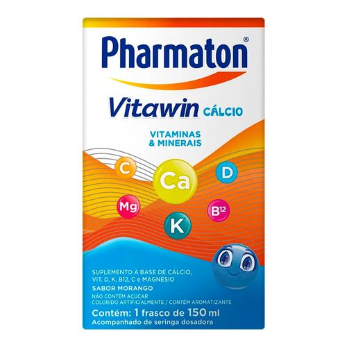 Pharmaton Vitawin Cálcio Sanofi Aventis Infantil Morango 150ml Pharmaton Vitawin Cálcio Sanofi Aventis Infantil Morango 150ml