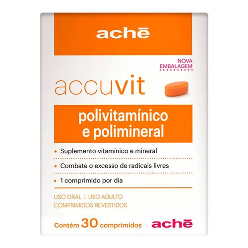 Polivitamínico Accuvit Aché 30 Comprimidos Revestidos