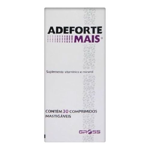 Polivitamínico Adeforte Mais Mastigável Gross 30 Comprimidos Polivitamínico Adeforte Mais Mastigável Gross 30 Comprimidos