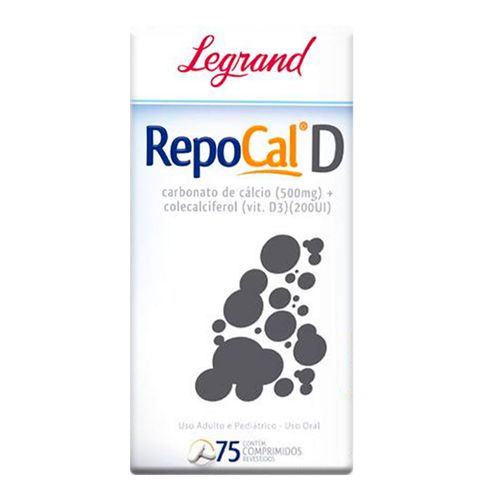 Repocal D 500mg 200UI Legrand Pharma 75 Comprimidos Revestidos Repocal D 500mg 200UI Legrand Pharma 75 Comprimidos Revestidos