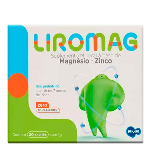 Suplemento Infantil Liromag 50+2mg 30 Saches EMS Suplemento Infantil Liromag 50+2mg 30 Saches EMS