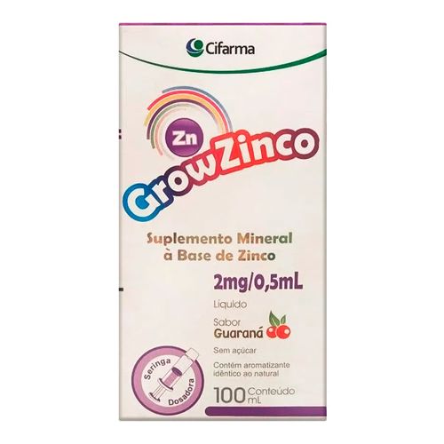 Suplemento Mineral GrowZinco Cifarma 100ml Suplemento Mineral GrowZinco Cifarma 100ml