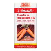 Suplemento Vitamínico Beta Caroteno Plus Naturalis 40 Comprimidos