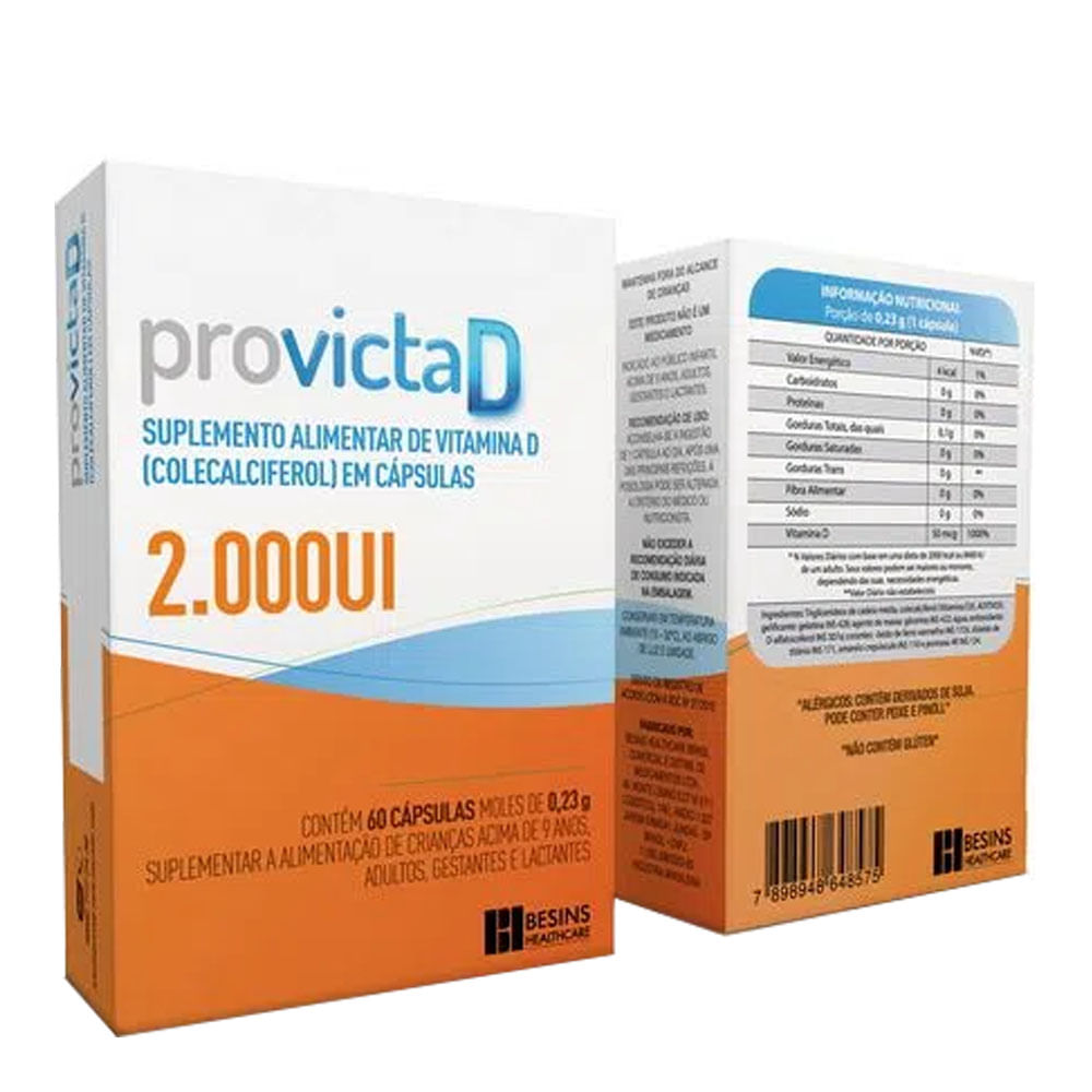 Vitamina D Provicta D 2000ui 60 Cápsulas