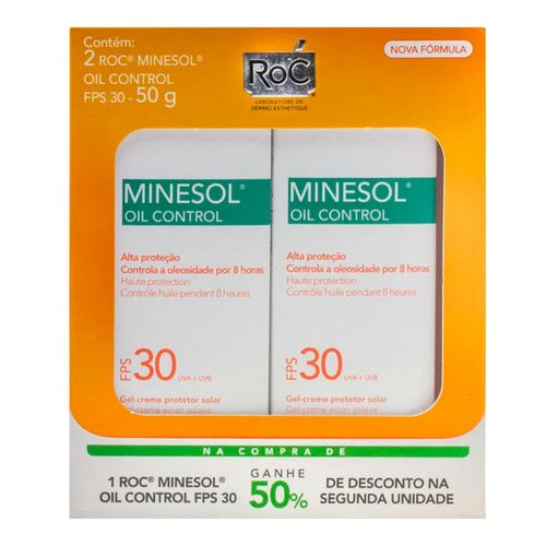 Roc Minesol Kit Protetor Solar Oil Control FPS30 50g 2 Unidades Roc Minesol Kit Protetor Solar Oil Control FPS30 50g 2 Unidades
