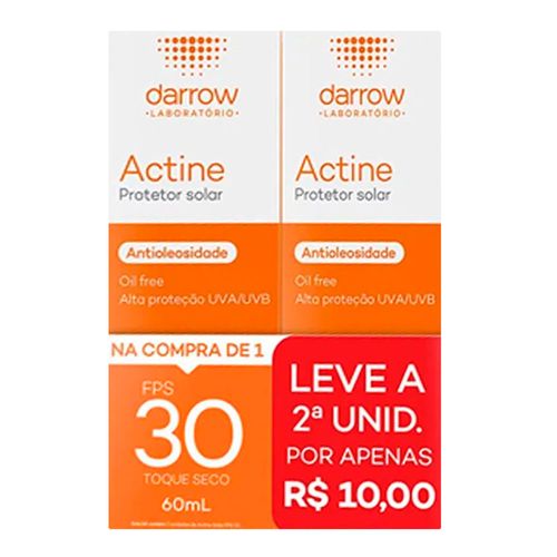Kit Protetor Solar Facial Darrow Actine FPS30 2 Unidades Kit Protetor Solar Facial Darrow Actine FPS30 2 Unidades
