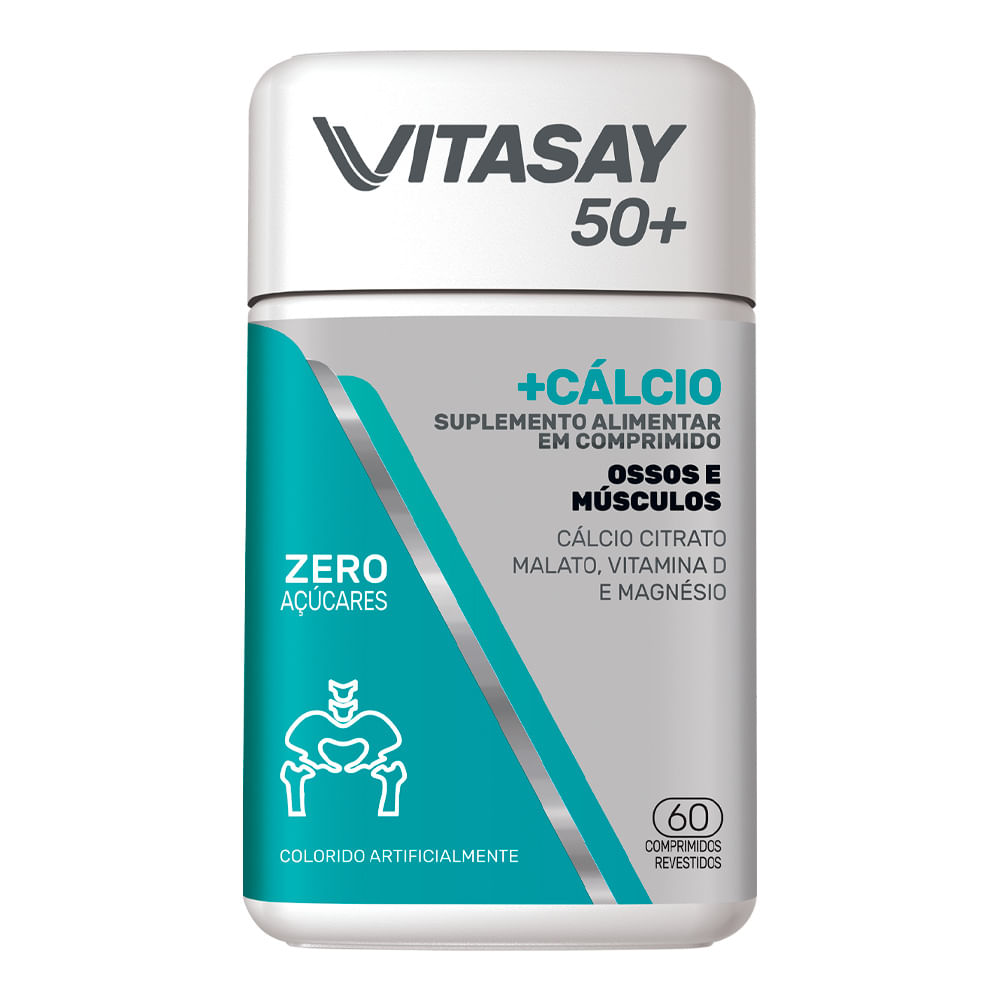 Suplemento Vitamínico Vitasay 50+ Cálcio 60 Comprimidos