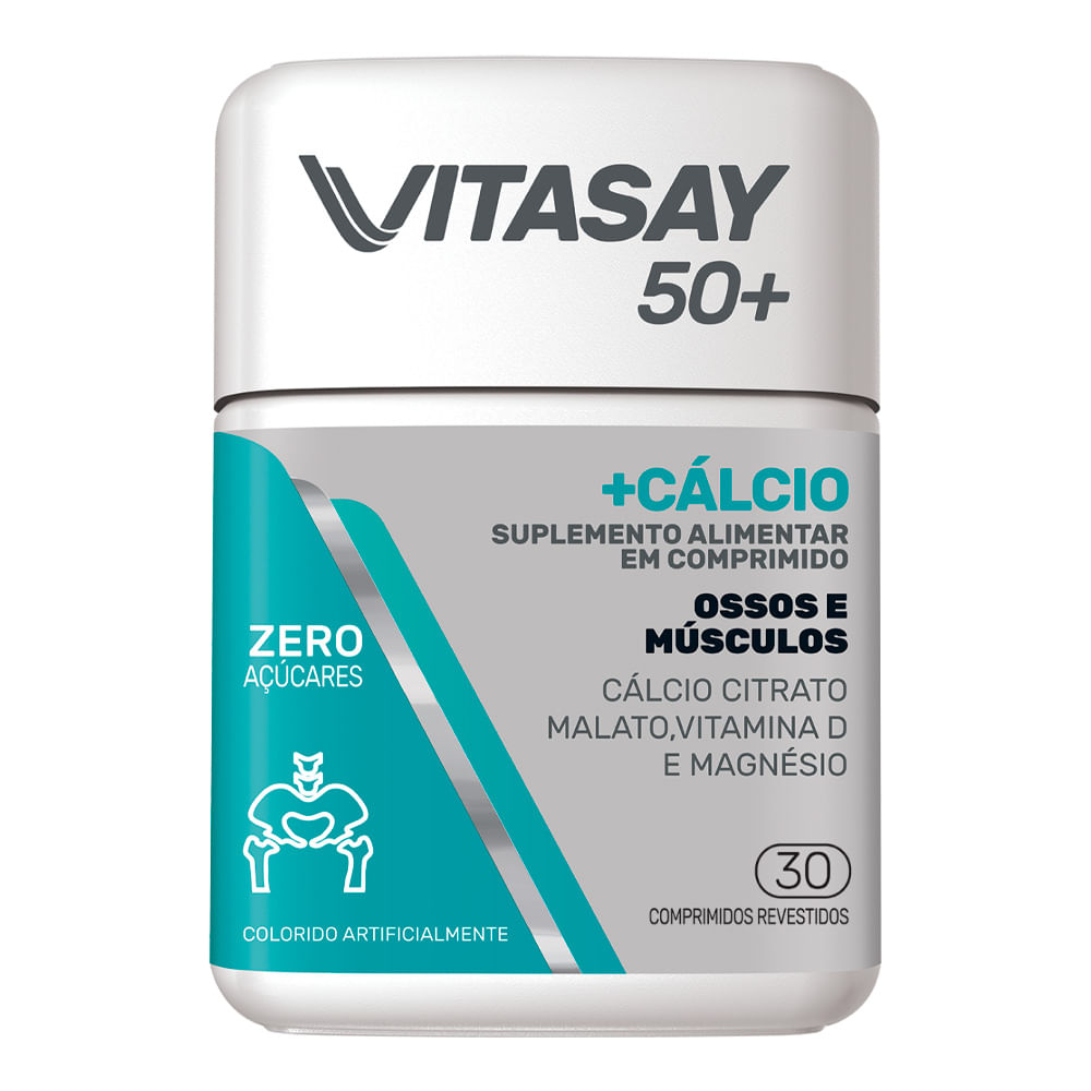 Suplemento Vitamínico Vitasay 50+ Cálcio 30 Comprimidos