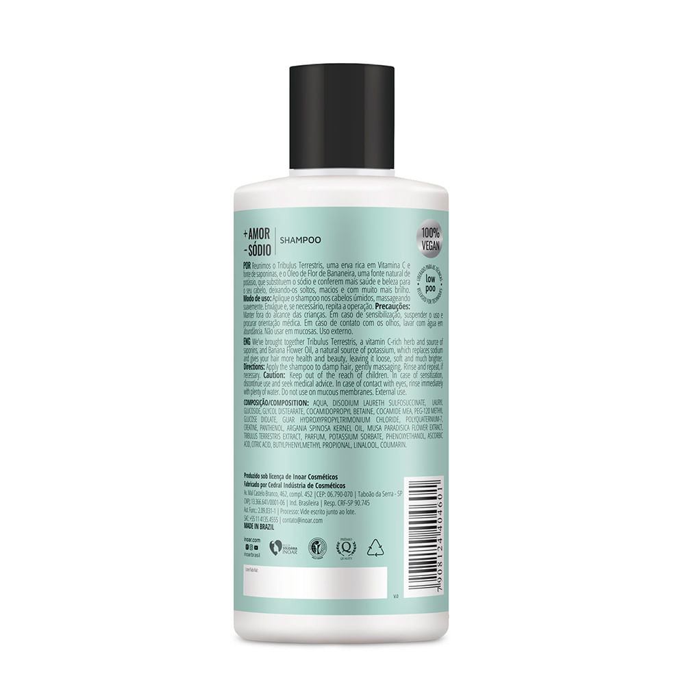 SH. INOAR 400ML MAIS AMOR MENOS SODIO
