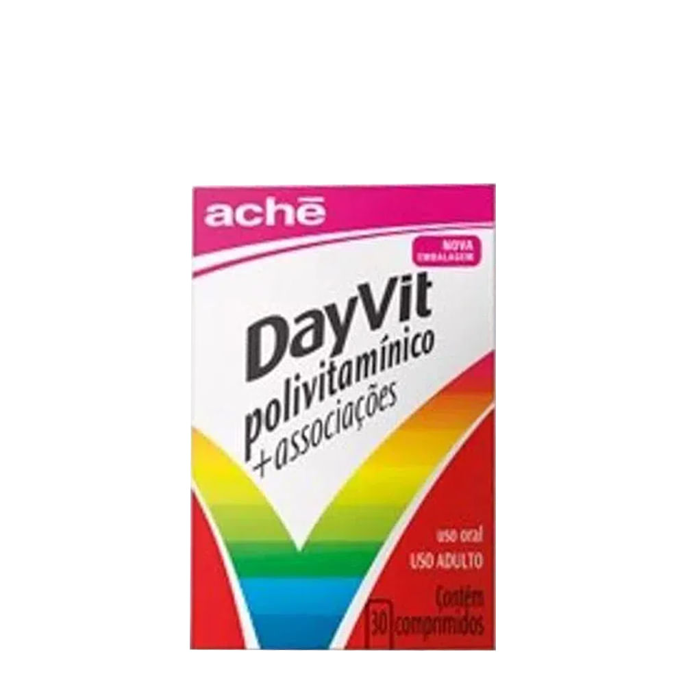 Suplemento Vitamínico Dayvit Aché 30 Comprimidos Revestidos - Drogaria ...