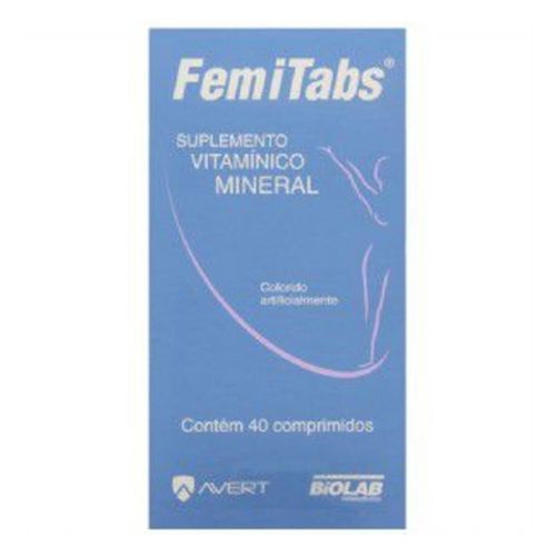 Suplemento-Vitaminico-Femitabs-Biolab-C-40-Comprimidos Suplemento-Vitaminico-Femitabs-Biolab-C-40-Comprimidos