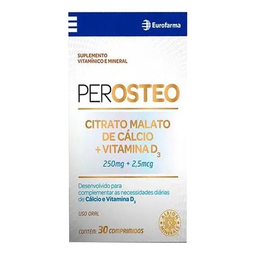 Suplemento Vitamínico Perosteo Eurofarma 30 Cápsulas Suplemento Vitamínico Perosteo Eurofarma 30 Cápsulas