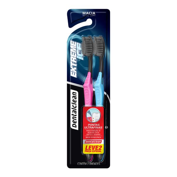 Escova Dental Clean Extreme Ice Pontas Ultra Finas 2 Unidades
