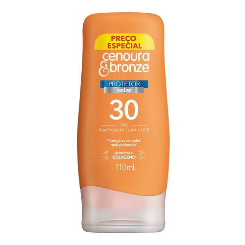Protetor Solar Cenoura Bronze 30FPS 110ml Protetor Solar Cenoura Bronze 30FPS 110ml